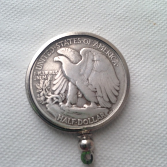 1946 Silver Half Dollar Coin, 18in 925 Chain - Picture 5 of 8